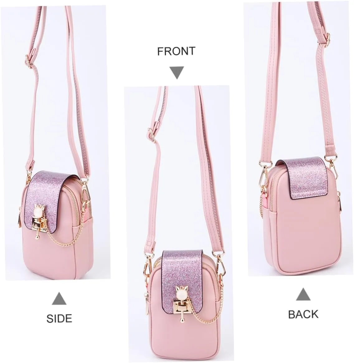 1pc Messenger Phone Bag Mobile Phones Purses Leather Wallet Leather Purse Cross Body Purse Crossbody Bag
