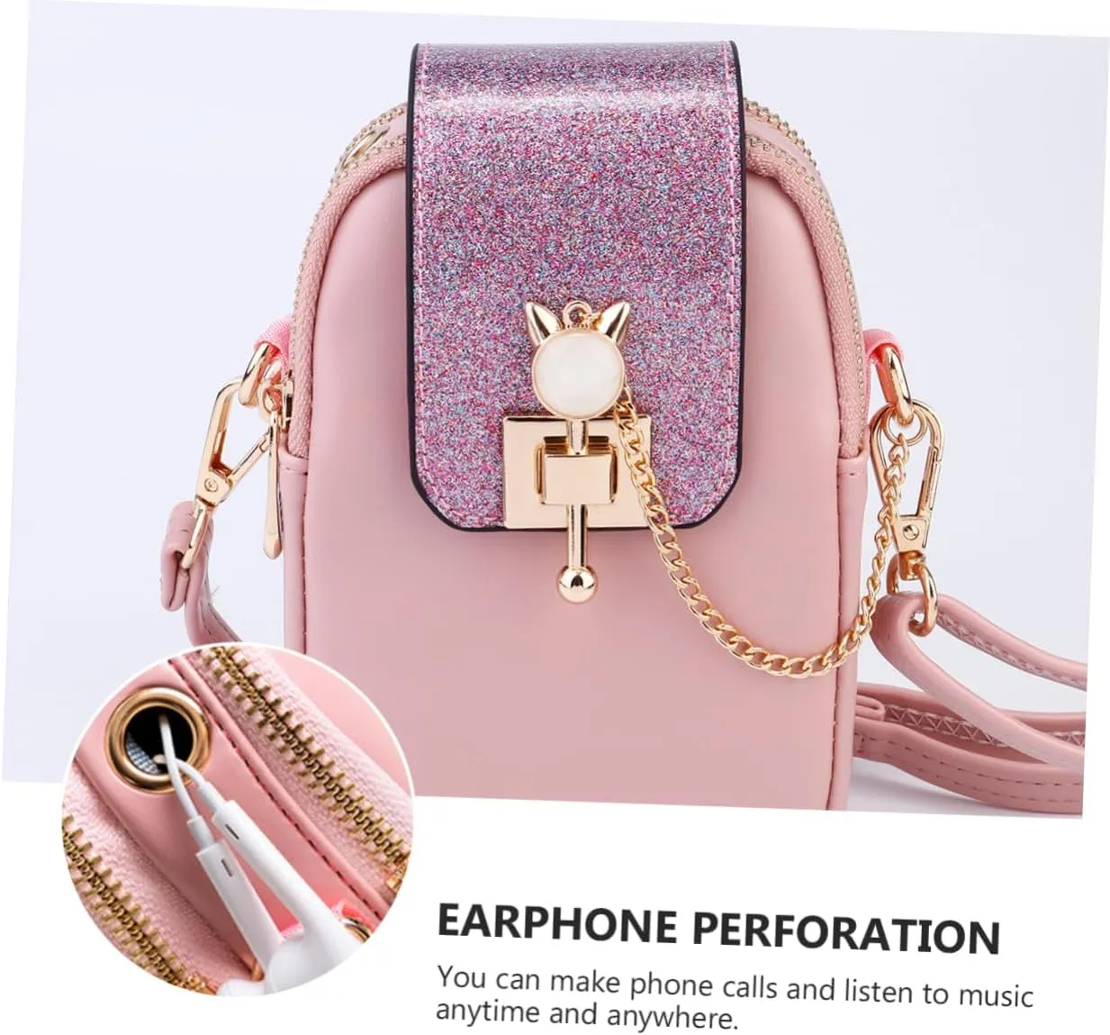 1pc Messenger Phone Bag Mobile Phones Purses Leather Wallet Leather Purse Cross Body Purse Crossbody Bag