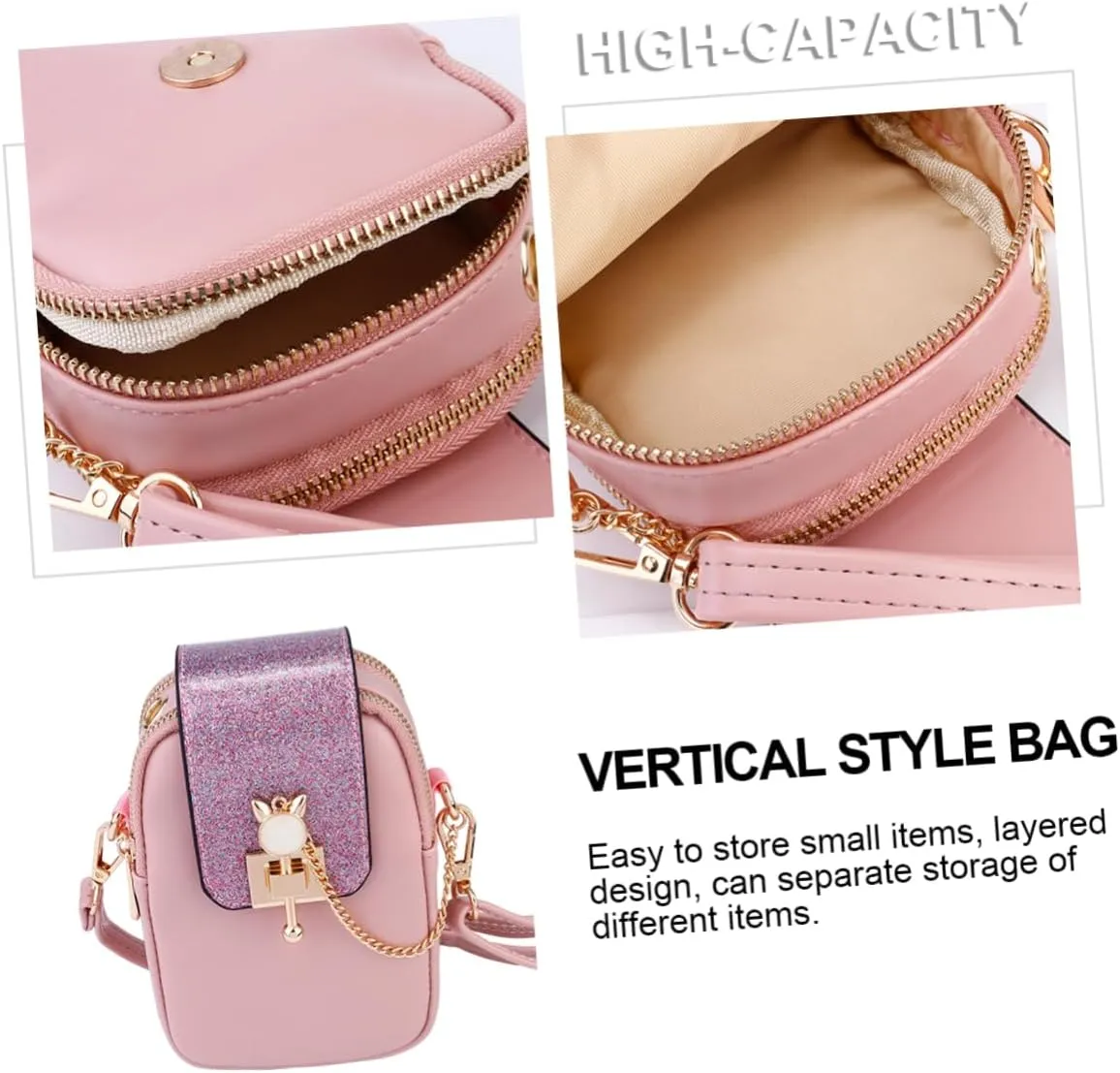 1pc Messenger Phone Bag Mobile Phones Purses Leather Wallet Leather Purse Cross Body Purse Crossbody Bag