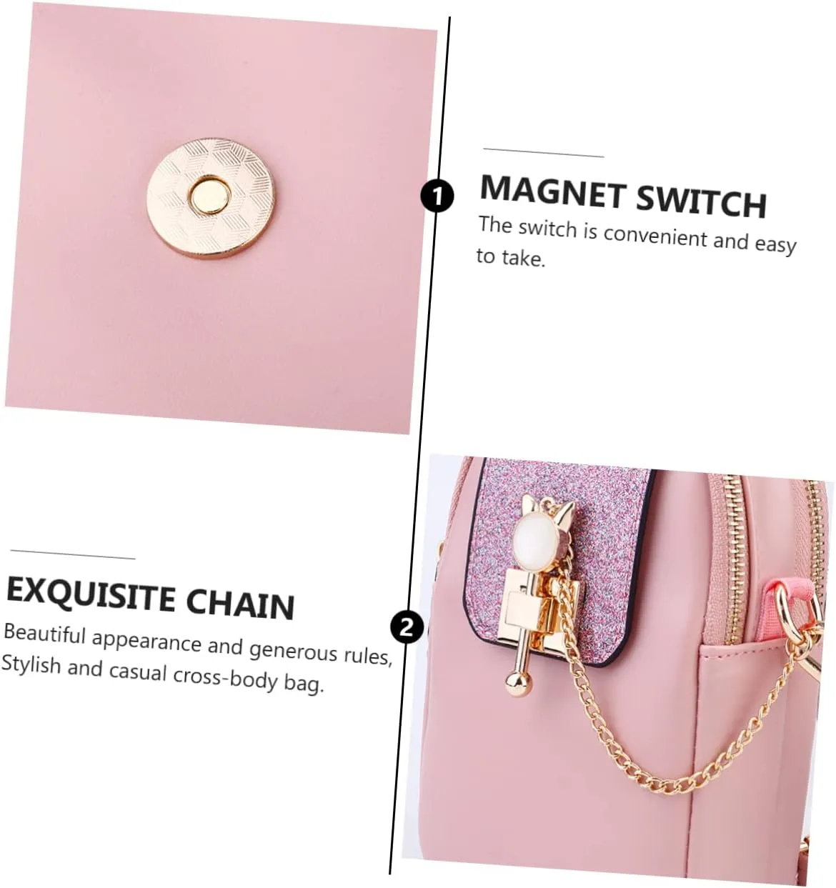 1pc Messenger Phone Bag Mobile Phones Purses Leather Wallet Leather Purse Cross Body Purse Crossbody Bag