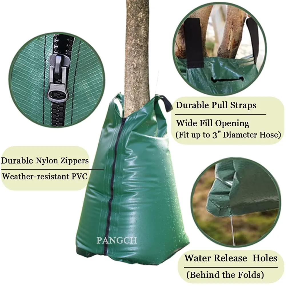 20 Gallon Slow Release Tree Watering Bags - Drip Irrigation for Newly Planted or Established Trees (4 Pack)
