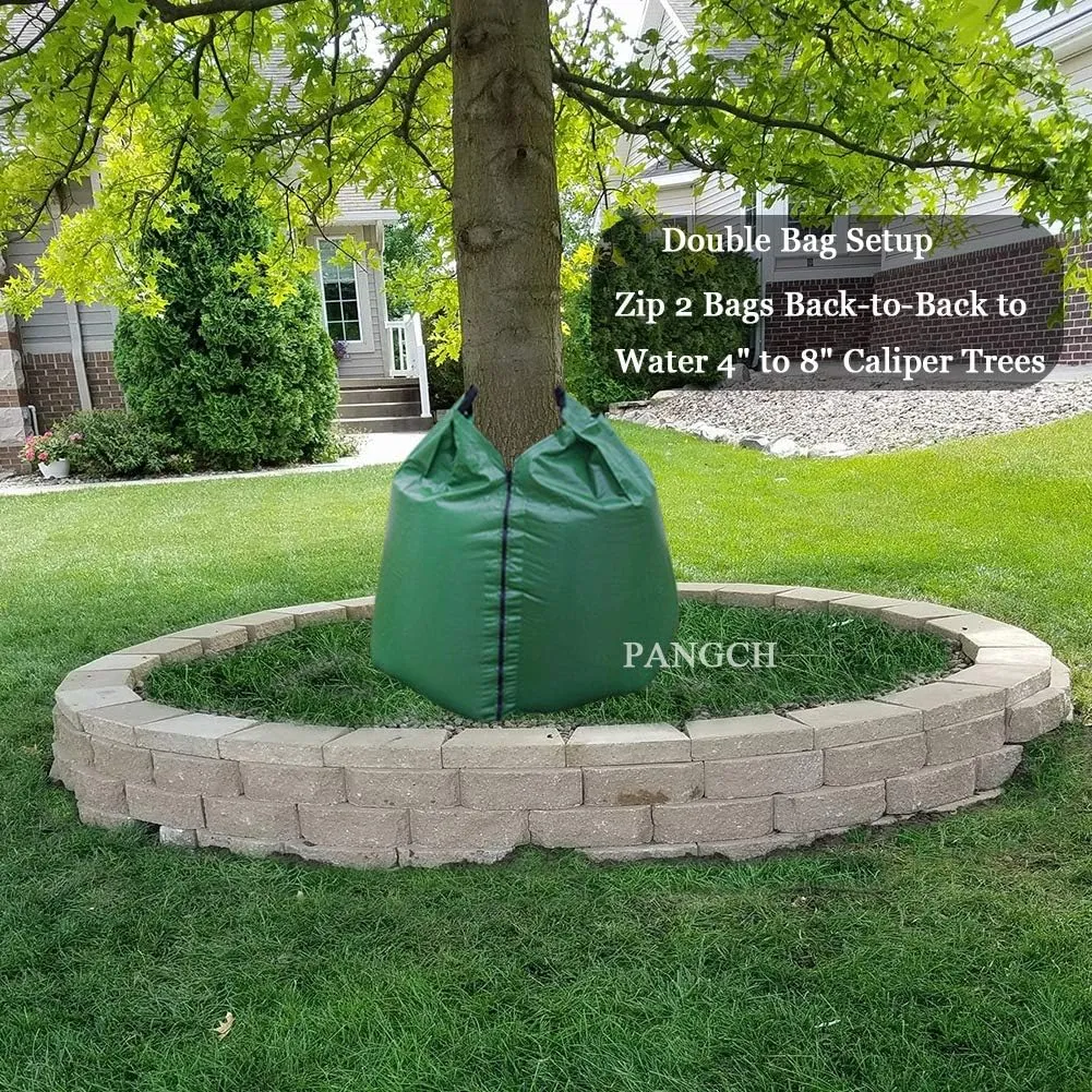 20 Gallon Slow Release Tree Watering Bags - Drip Irrigation for Newly Planted or Established Trees (4 Pack)