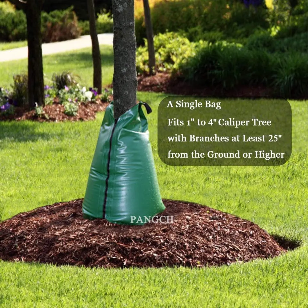 20 Gallon Slow Release Tree Watering Bags - Drip Irrigation for Newly Planted or Established Trees (4 Pack)