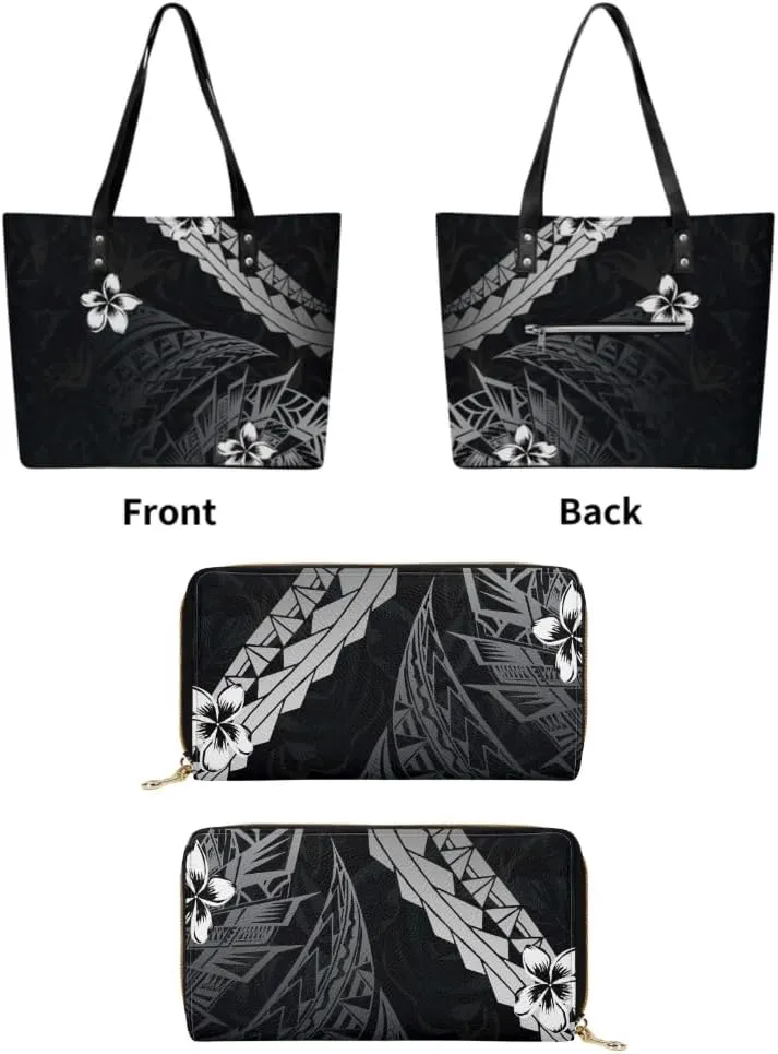 2025 New Polynesian Women'S Handbag And Purse Samoa Hawaii Fiji Islands Art Women'S Bag 2 Piece Set