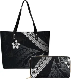 2025 New Polynesian Women'S Handbag And Purse Samoa Hawaii Fiji Islands Art Women'S Bag 2 Piece Set