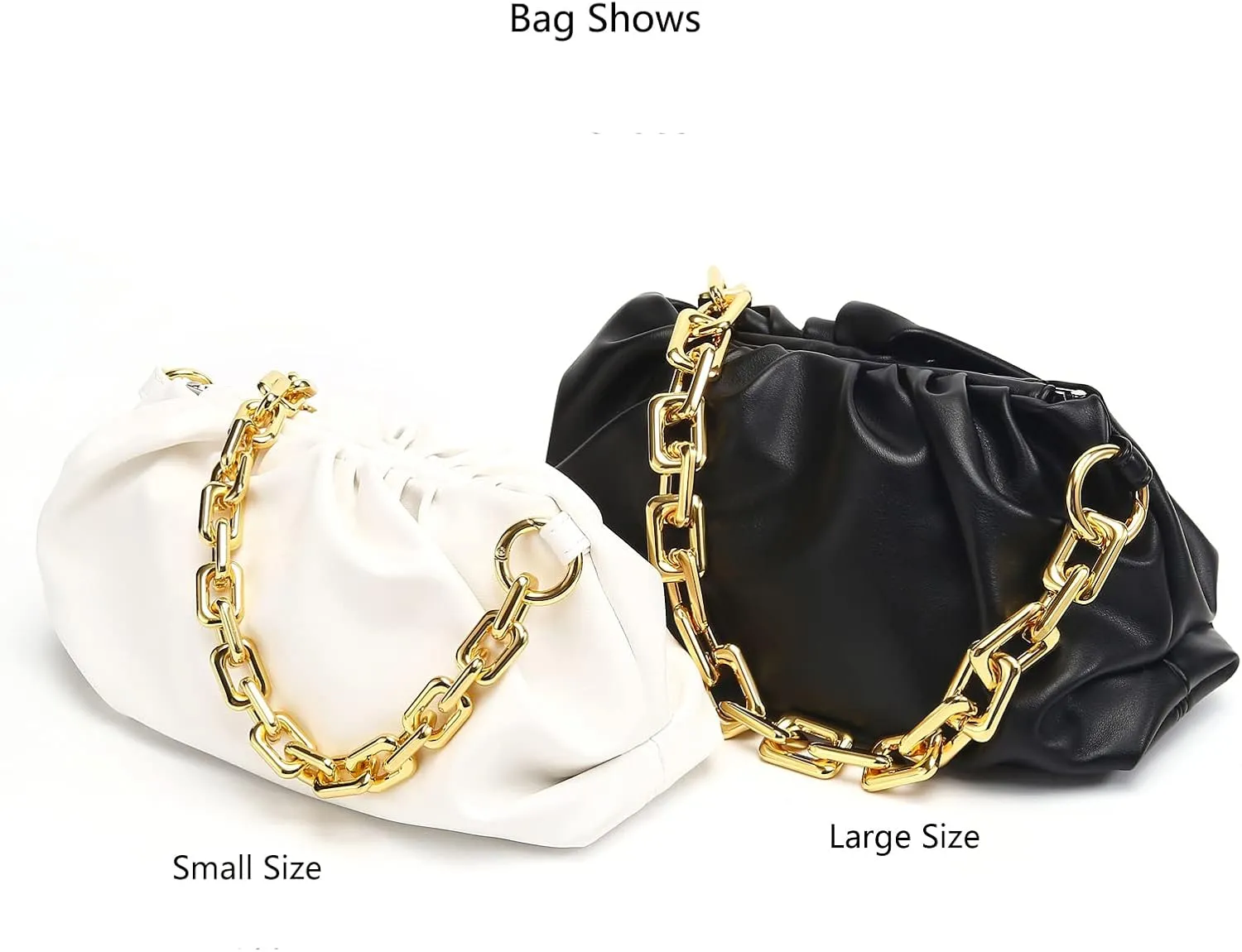 22.5 Inch Gorgeous Heavy Metal Bag Chain Purse Handle Shoulder Strap Replacement (Antique Gold, Small)