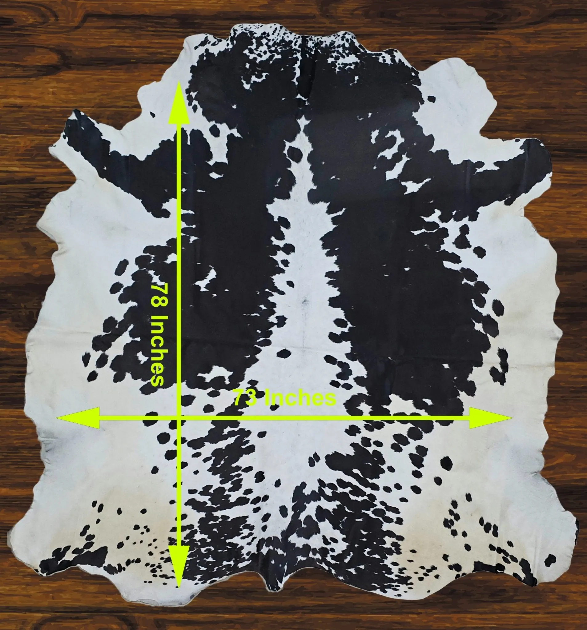 241-19 Cow Skin Hair on Hide 100% Pure Cow Hide Large Decorative/Carpet/Rug/Wall Leather