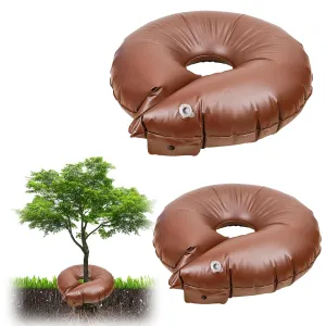 2pcs Tree Watering Bags, 15 Gallon Thickened Automatic Tree Watering Ring Plant Drip Irrigation Bag Water Planting Bag Sapling Water Ring for Small Trees Shrubs