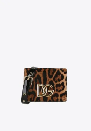 3.5 Leopard Print DG Logo Shoulder Bag
