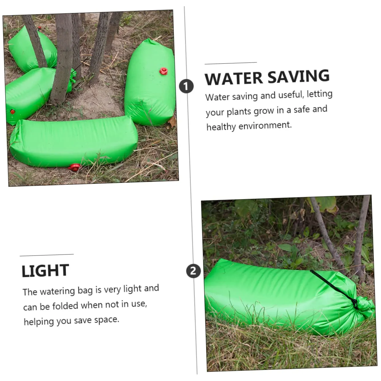 3pcs Tree Irrigation Bag Tree Water Bags Plant Watering Trees Garden Tree Bag Cue Water Saving Irrigation Bag Drip Automatic Irrigation Bag Portable Plastic Green