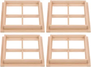 4pcs Mini Window Frame Model Doll House Adornment for Home Decoration Premium Craftsmanship for and Miniature Furniture Decor