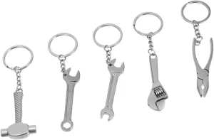 5pcs Tool Keychain for Men - Metal Trim Mini Hammer Car Multitool Repair Tools