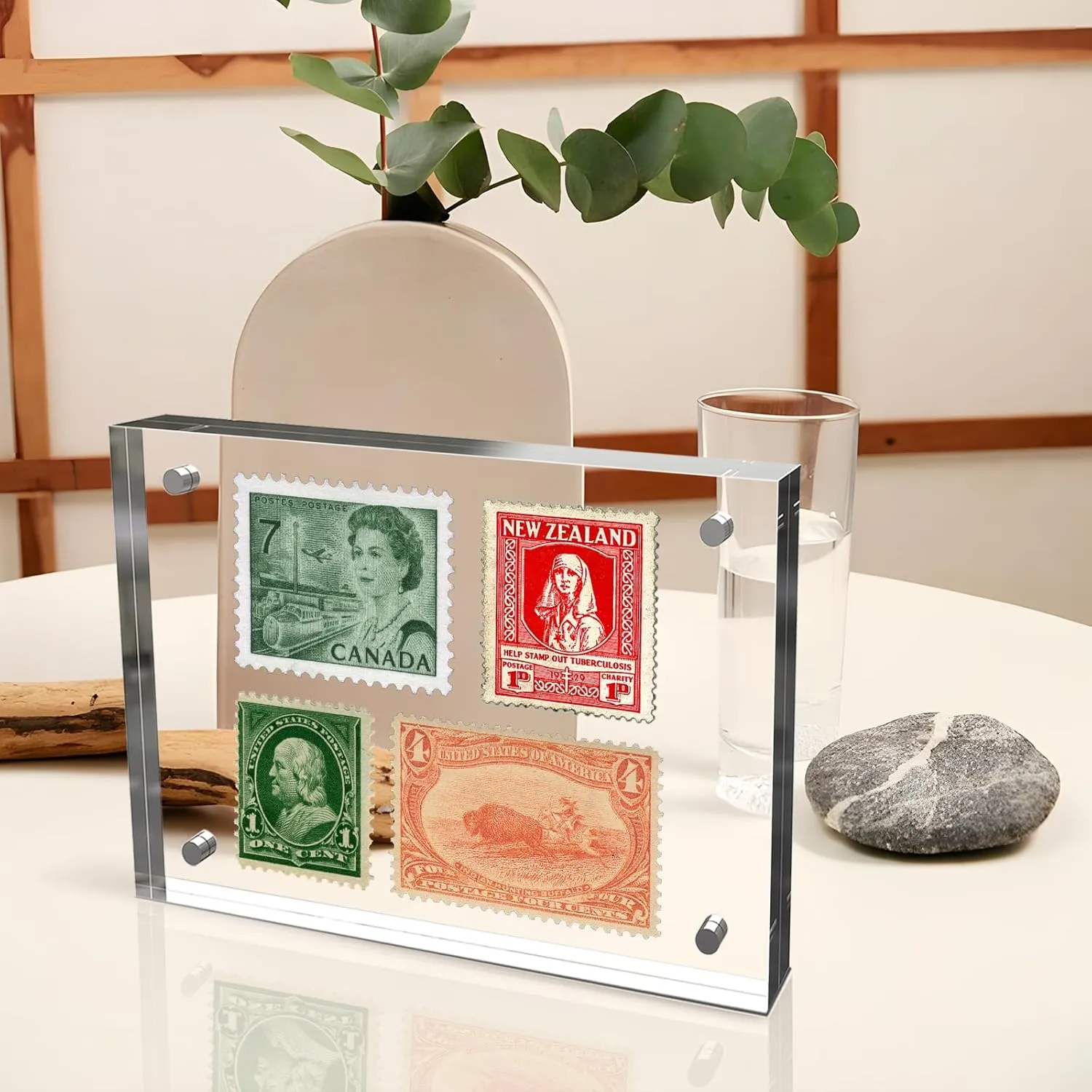 5x7 Inches Acrylic Picture Frames 5 Pack, Double Sided Magnetic Photo Frames,Free Standing on Desk or Table Clear Picture Frames