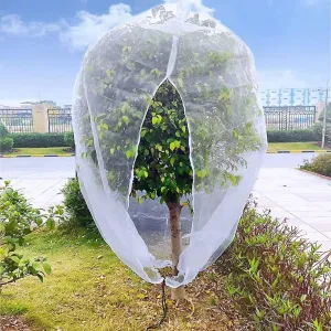 6x6ft 2Packs Fruit Tree Netting Bags for Blueberry Bushes with Zipper and Drawstring,Keep Birds Squirrels Cicadas and Small Fly Out,Ideal Covers for Cherry Fig Peach Apple Trees (6x6ft-2Packs)
