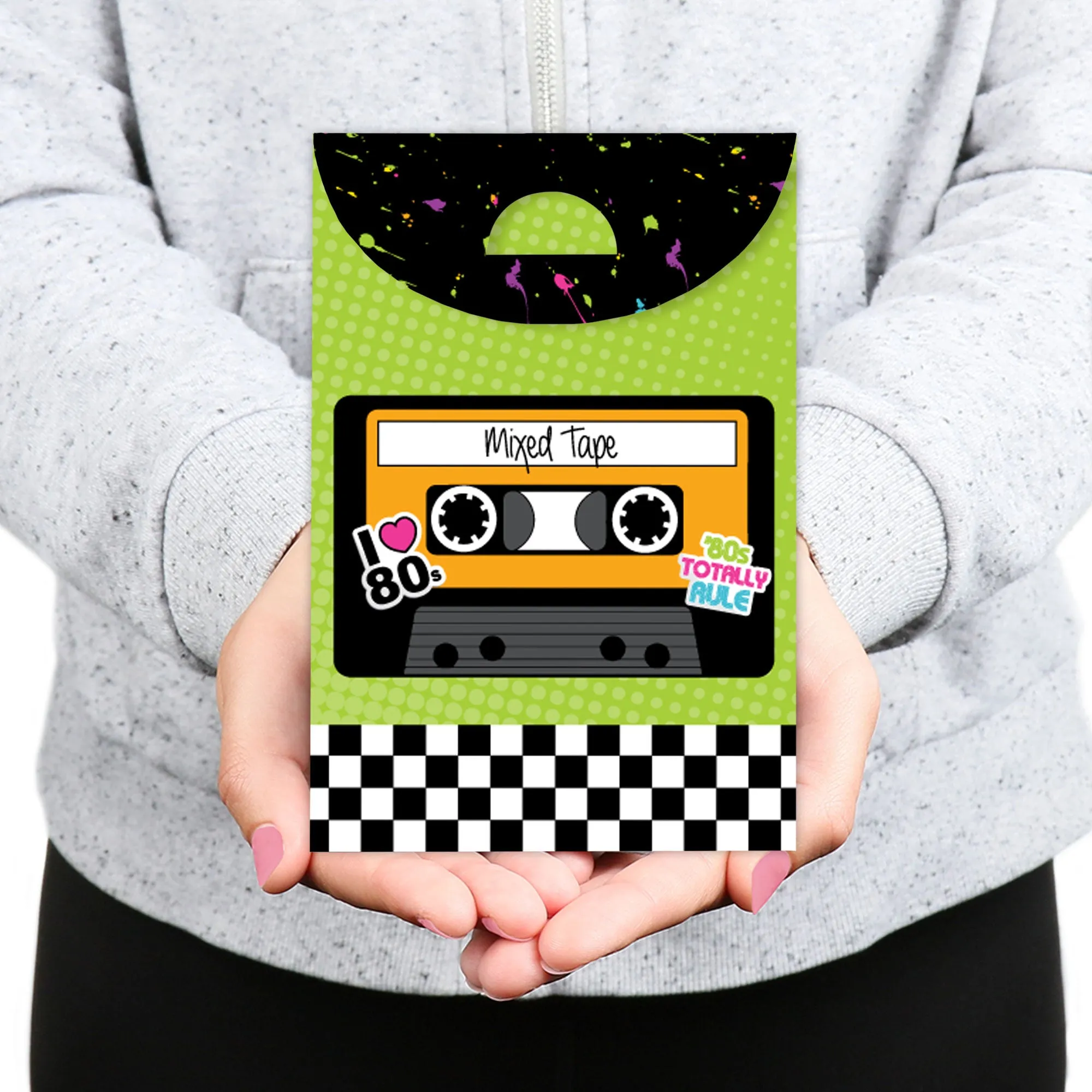 80's Retro - Totally 1980s Gift Favor Bags - Party Goodie Boxes - Set of 12