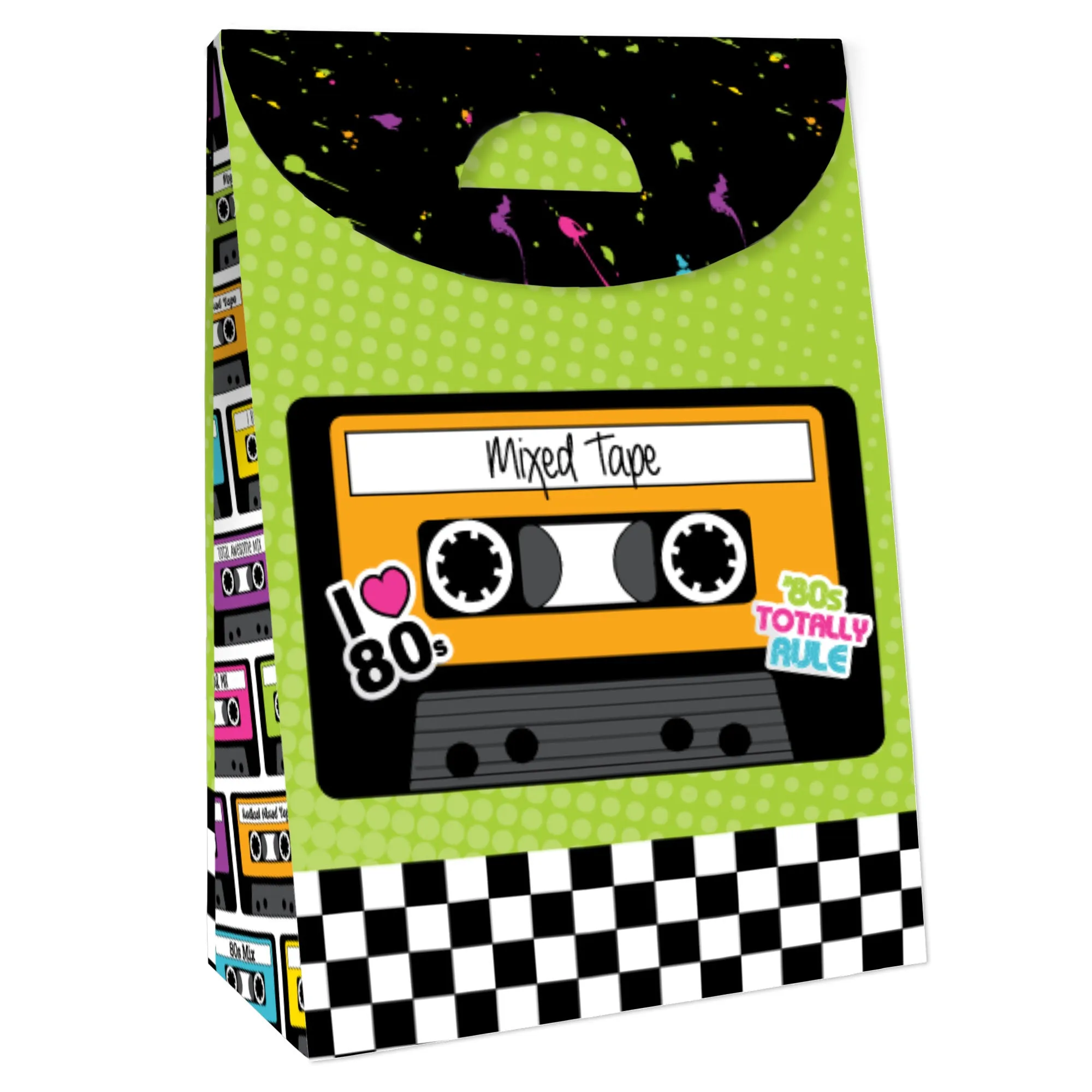 80's Retro - Totally 1980s Gift Favor Bags - Party Goodie Boxes - Set of 12