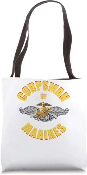 8404 Combat Corpsman: Eagle Globe Anchor Veteran Tote Bag