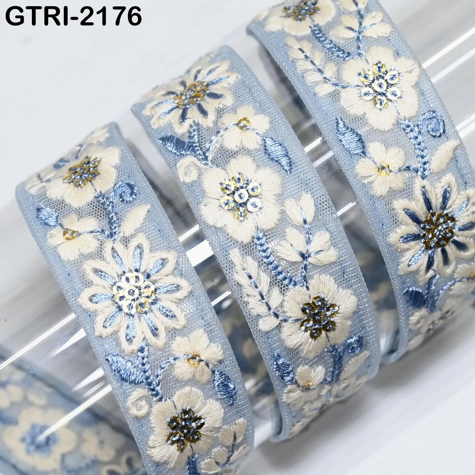 9 Yard 3cm Embroidery Ribbon for Kids Crafting Sewing Costumes Dog Collar Tote Bags, Lampshades, Holidays Decor Embroidered Embellishment
