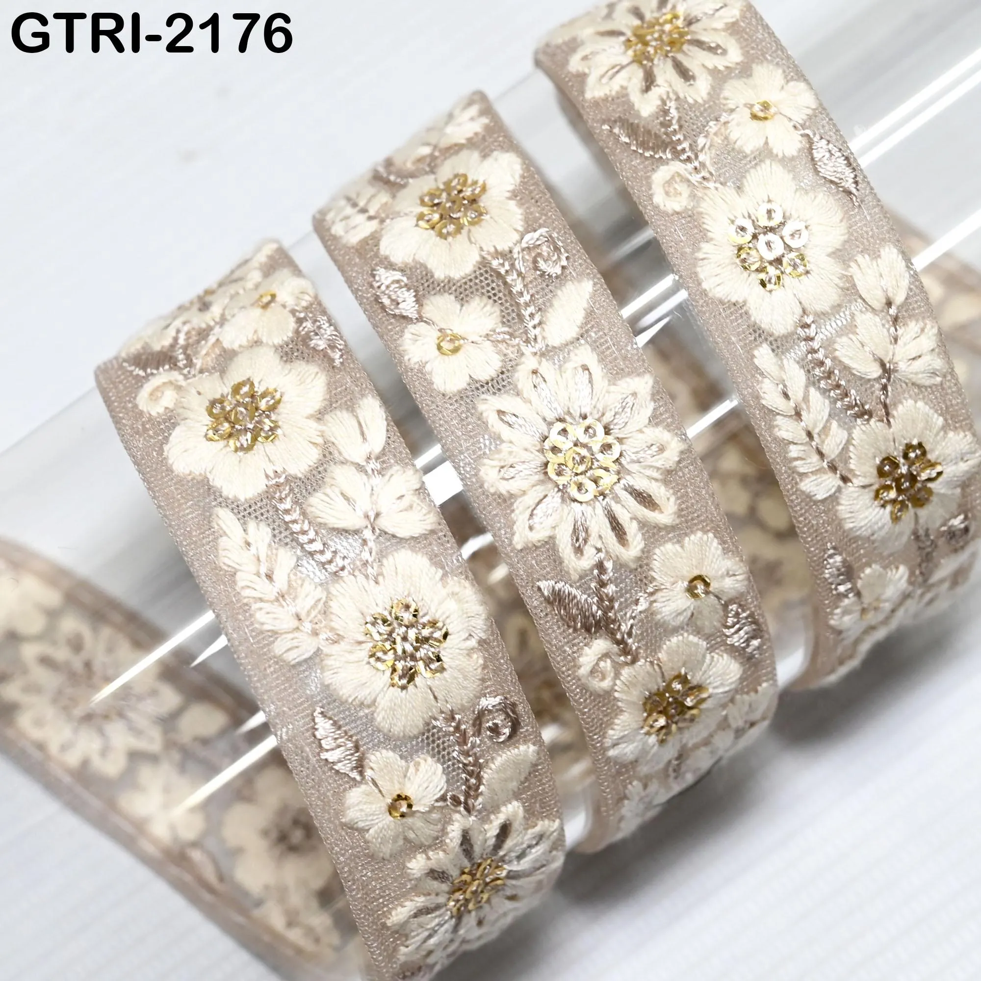 9 Yard 3cm Embroidery Ribbon for Kids Crafting Sewing Costumes Dog Collar Tote Bags, Lampshades, Holidays Decor Embroidered Embellishment