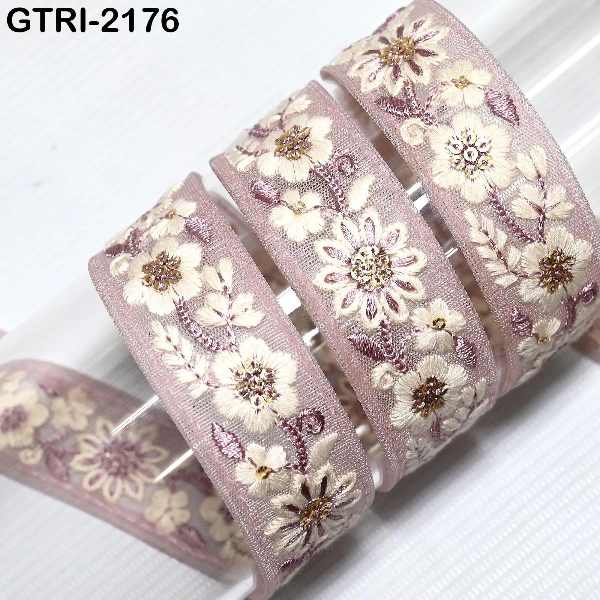 9 Yard 3cm Embroidery Ribbon for Kids Crafting Sewing Costumes Dog Collar Tote Bags, Lampshades, Holidays Decor Embroidered Embellishment