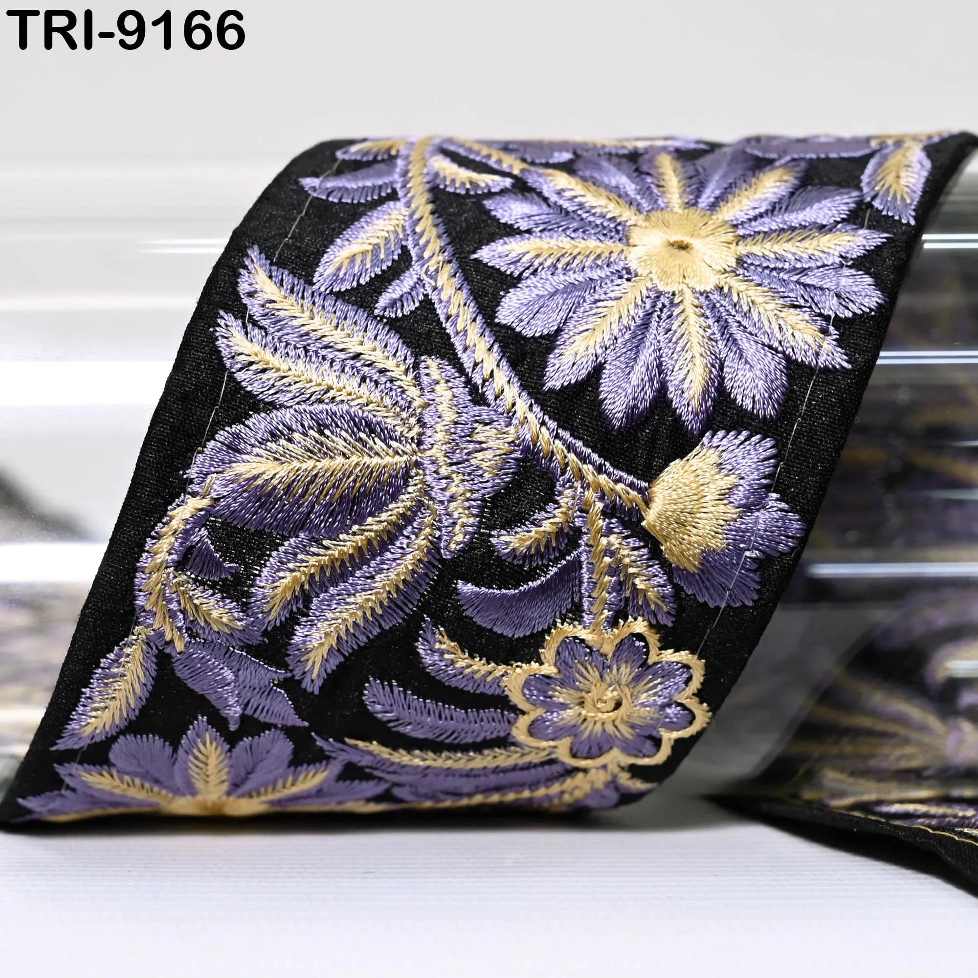 9 Yard Embroidery Trim Ribbon7cm Indian Embellishments Saree Trimming Embroidered Crafting Sewing Hairbands, Footwear Making Home Decor
