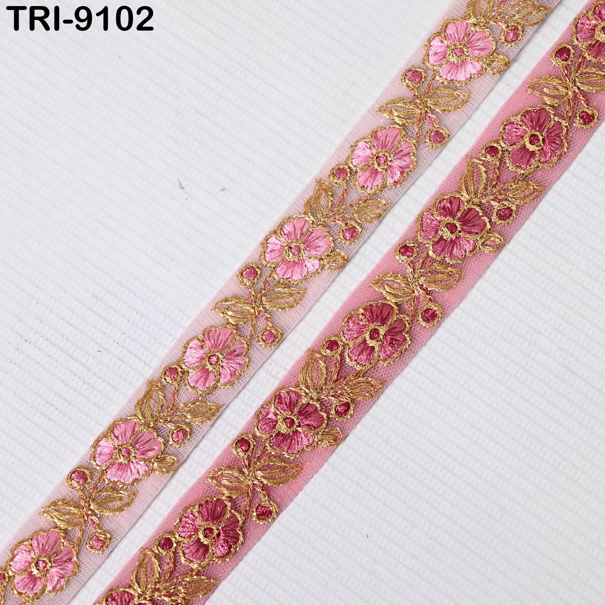9 Yard Pink Embroidery Ribbon for Kids 3cm Crafting Sewing Costumes Dog Collar Tote Bags Lampshades Holidays Decor Embroidered Embellishment