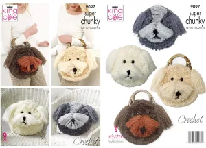 9097 Crochet Pattern Cockerpoo Dog Handbag and Pyjama Case in Big Value Super Chunky