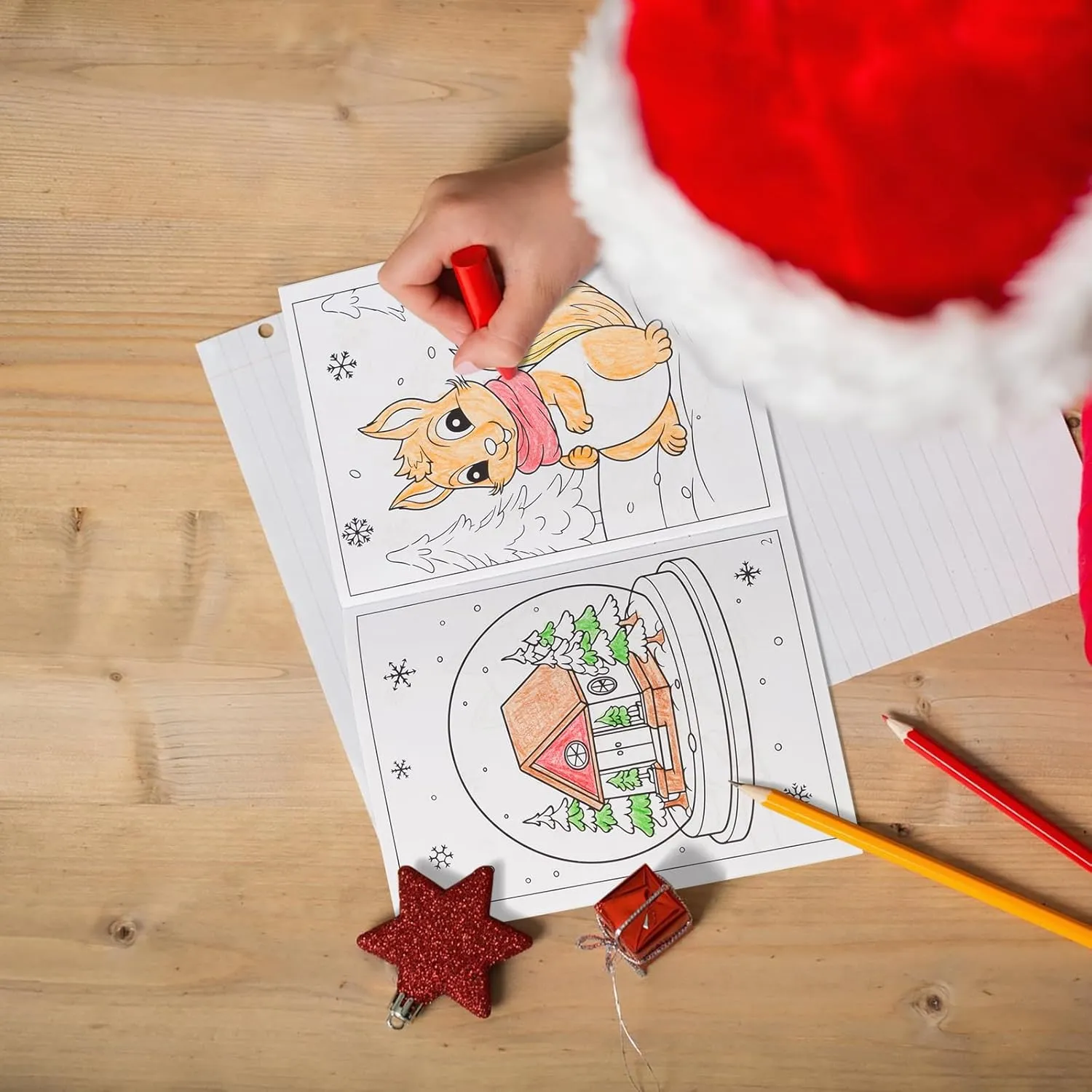 90shine 60PCS Winter Coloring Books for Kids, Christmas Party Favors in Bulk Goodie Bag Stocking Stuffers Gifts Ages 2-4 3-5 4-8