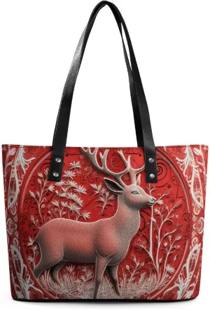 Abstract Floral Pattern Bag Purse Handbag for Women Top Handle Satchel Shoulder with Zipper Tote Bags Large