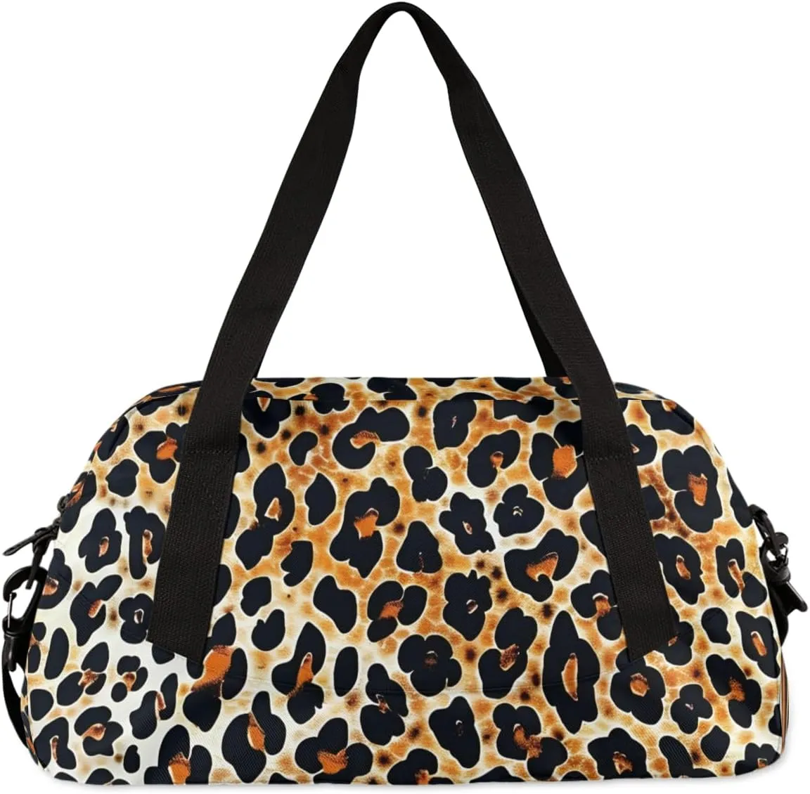 Abstract Leopard Print Kids Duffle Bag Boys Girls Small Sport Dance Gym Bag for Overnight Travel Weekender Carry On