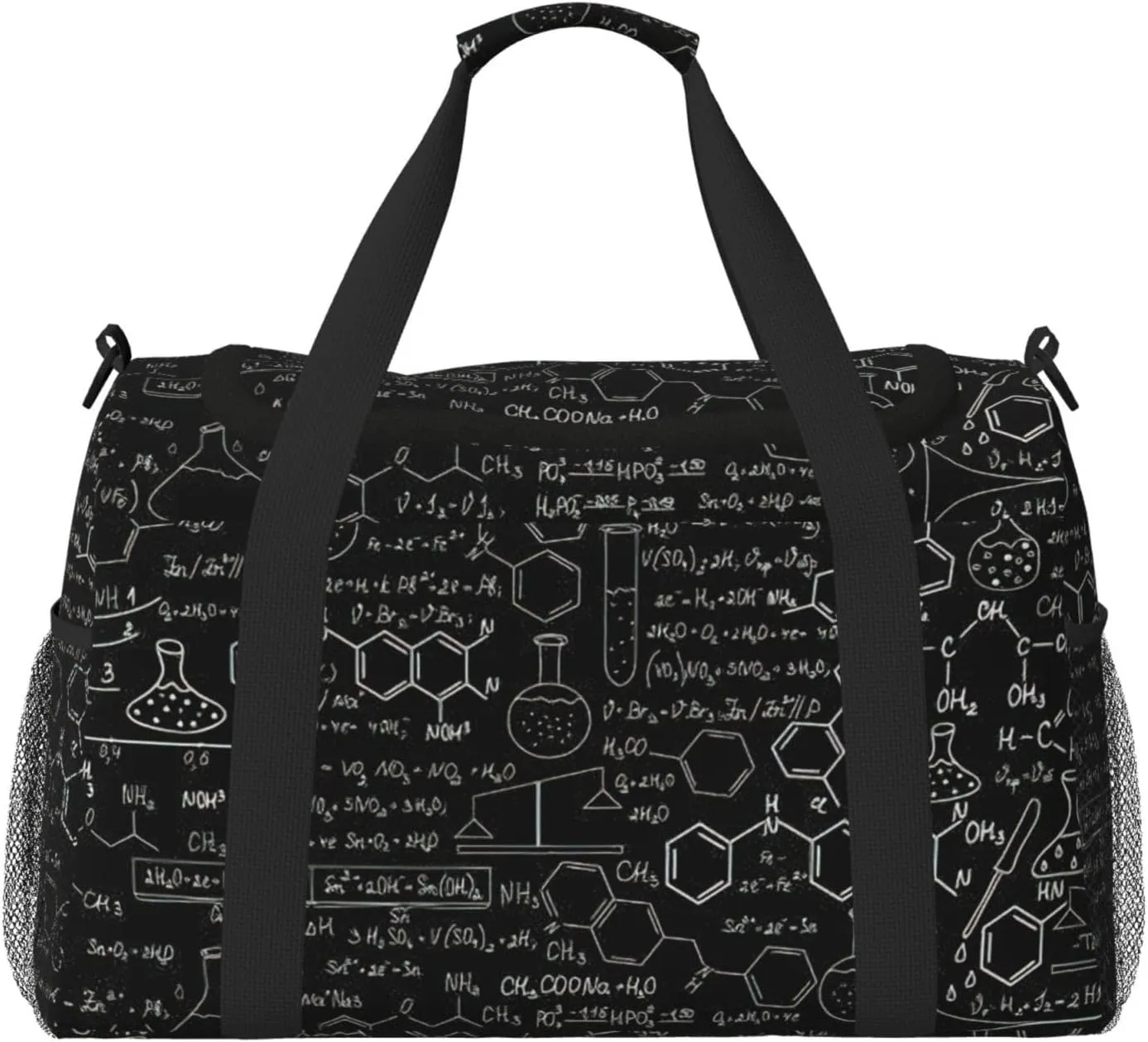 Abstract Science Chemistry Illustration 3D Print Travel Duffle Bag Large Capacity Tote Stylish Weekender Bag for Outdoor Activities