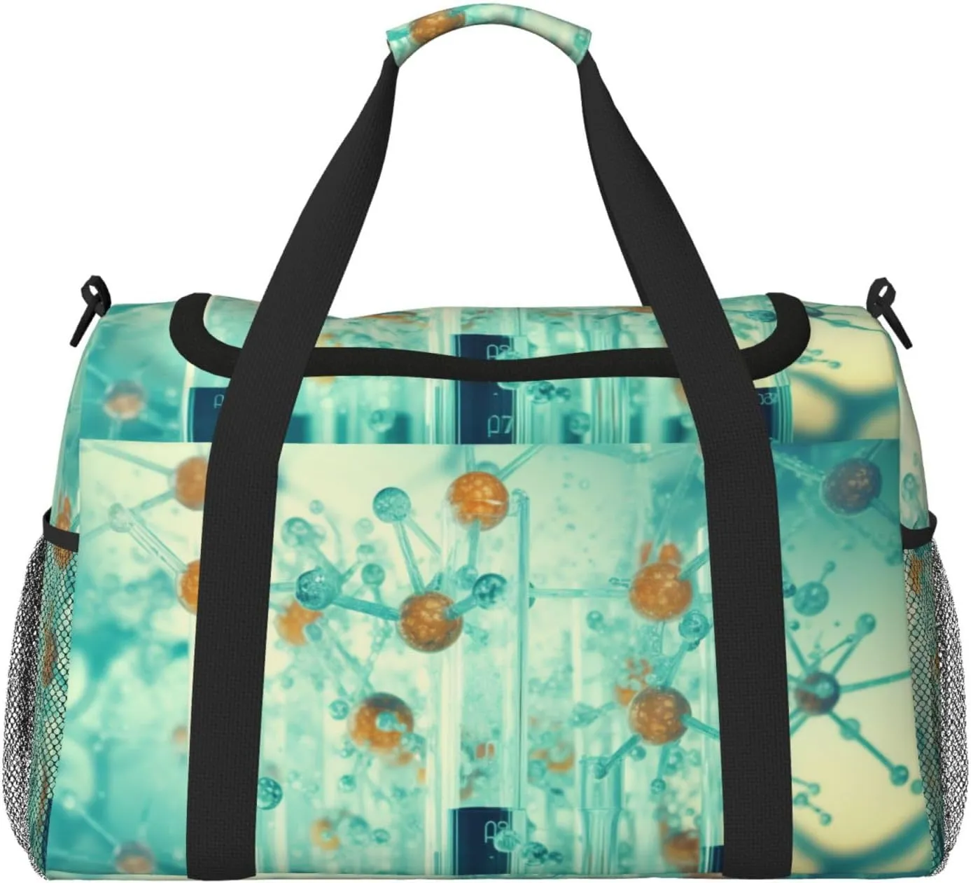 abstraction biology chemistry42 print Overnight Bags for Women and Men Shoulder Bag Carry On Bag for Traveling Travel Essentials