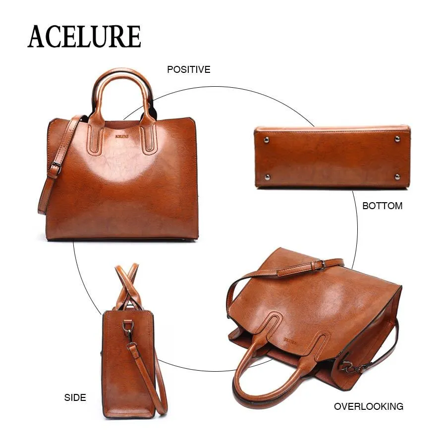 ACELURE™ Women's Leather Casual Tote Bag