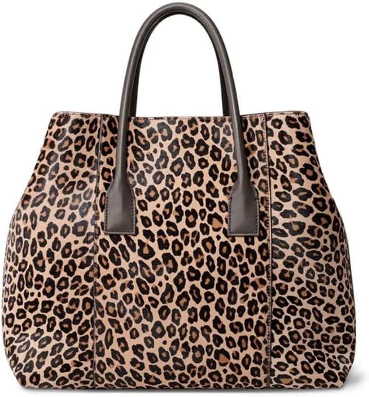 AERIN Leopard Haircalf Mini Weekender