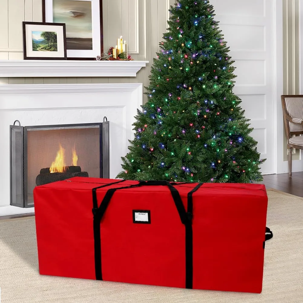 AerWo Christmas Tree Storage Bag 7.5 ft, Large Christmas Tree Storage Box, Christmas Storage Containers Fits Up to 7.5 Ft Artificial Trees Heavy Duty 600D Oxford Xmas Holiday Tree Bag with Dual Zipper