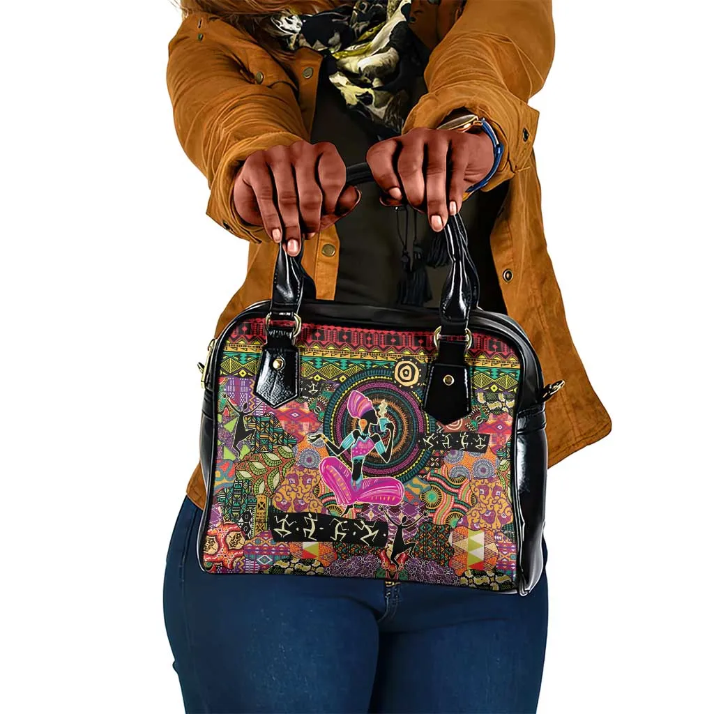 African Women Ethnic Motifs Shoulder Handbag LT9