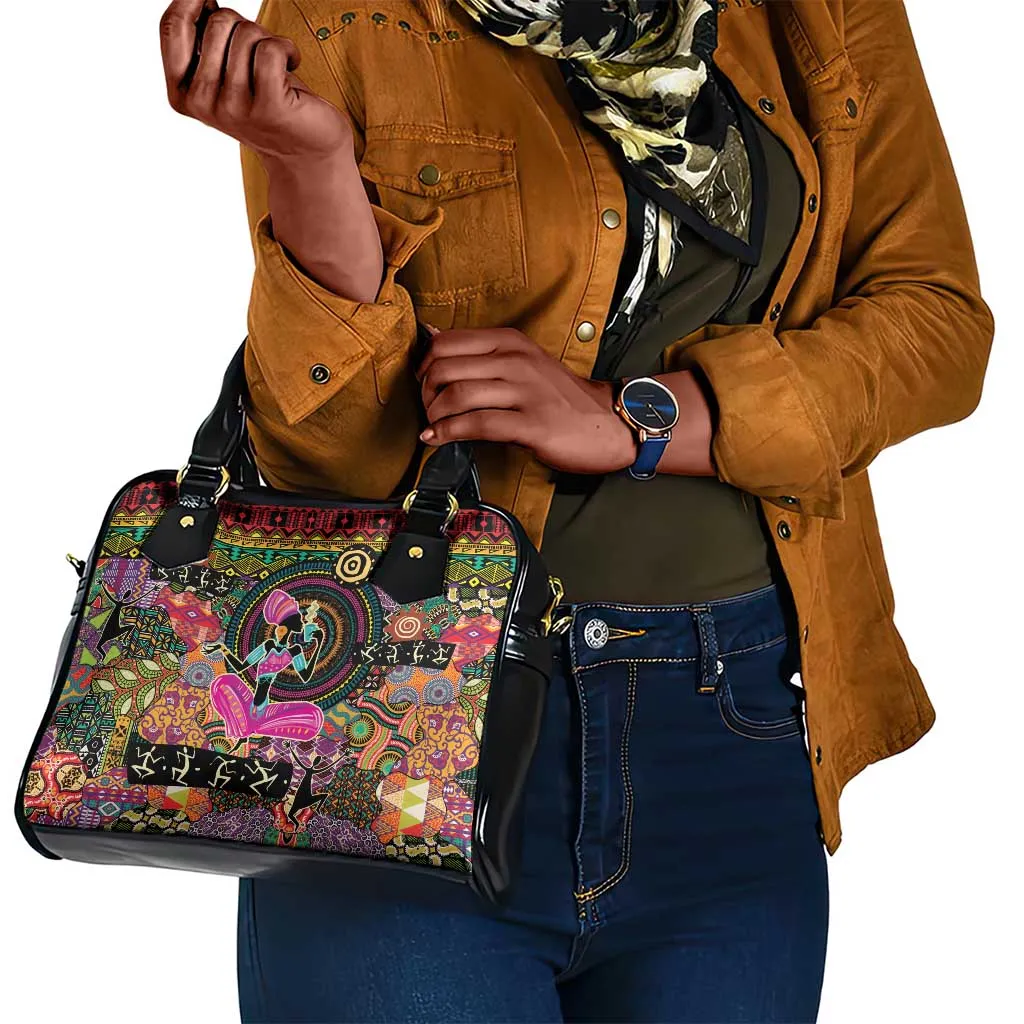 African Women Ethnic Motifs Shoulder Handbag LT9