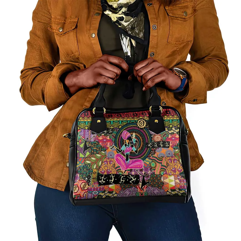 African Women Ethnic Motifs Shoulder Handbag LT9
