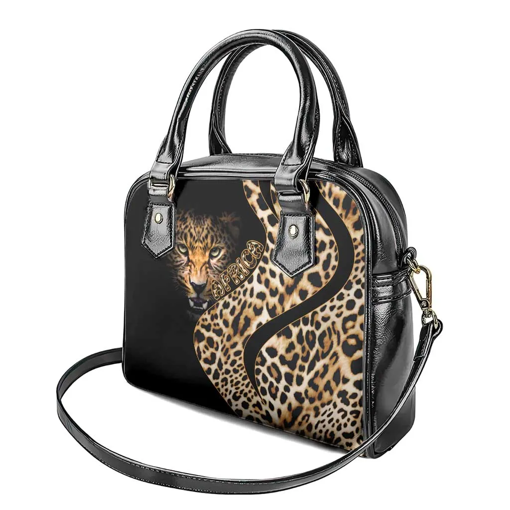 Afro Leopard Skin Pattern Shoulder Handbag Version 01 LT9