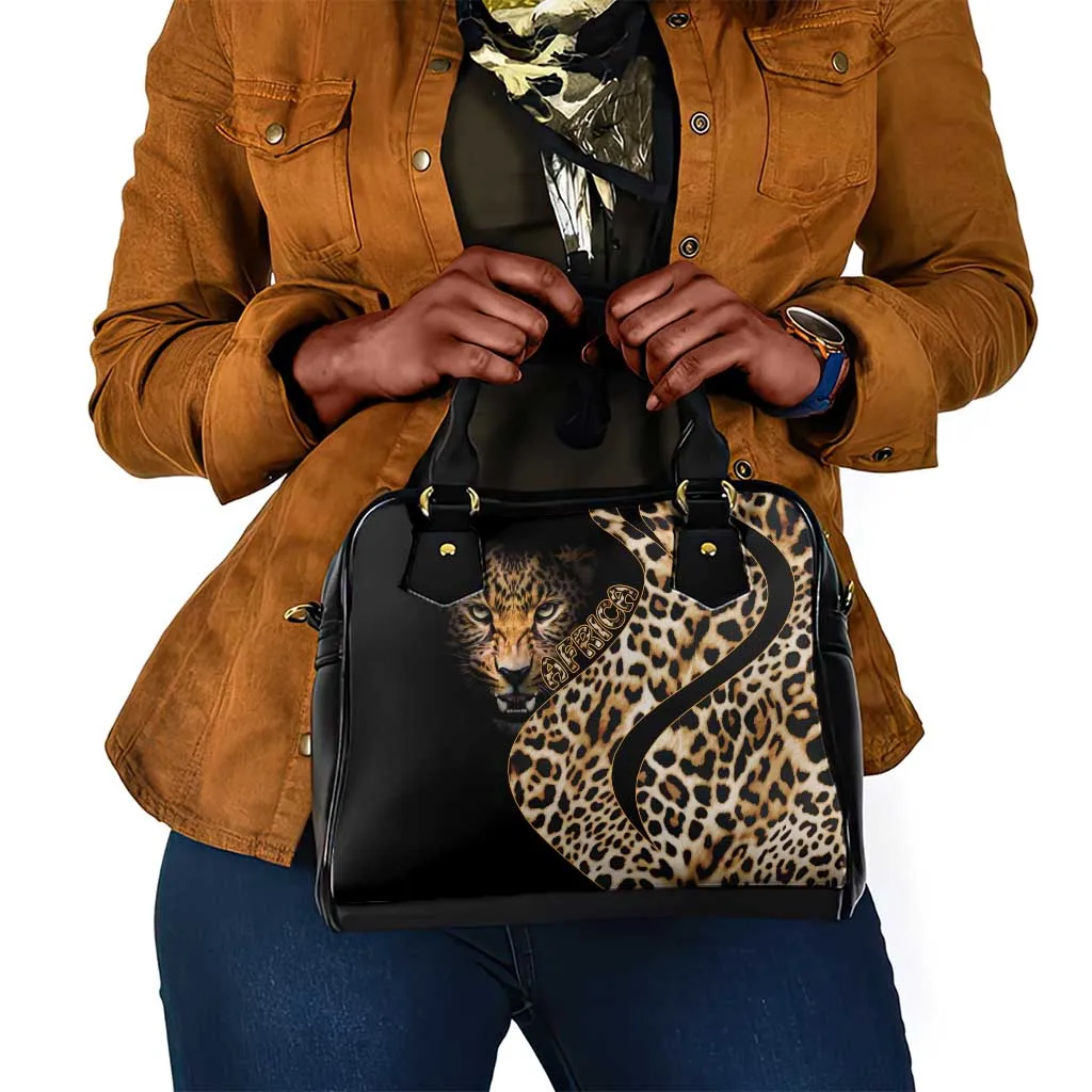 Afro Leopard Skin Pattern Shoulder Handbag Version 01 LT9