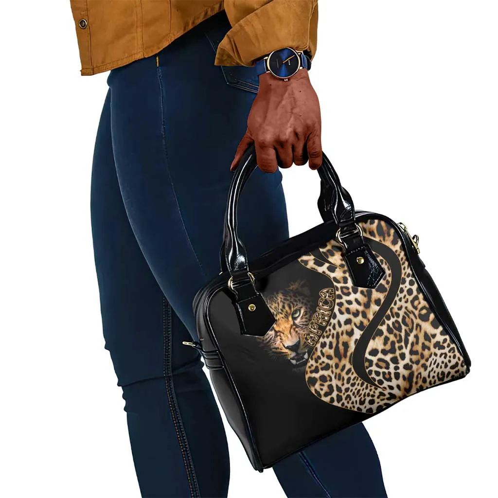 Afro Leopard Skin Pattern Shoulder Handbag Version 01 LT9