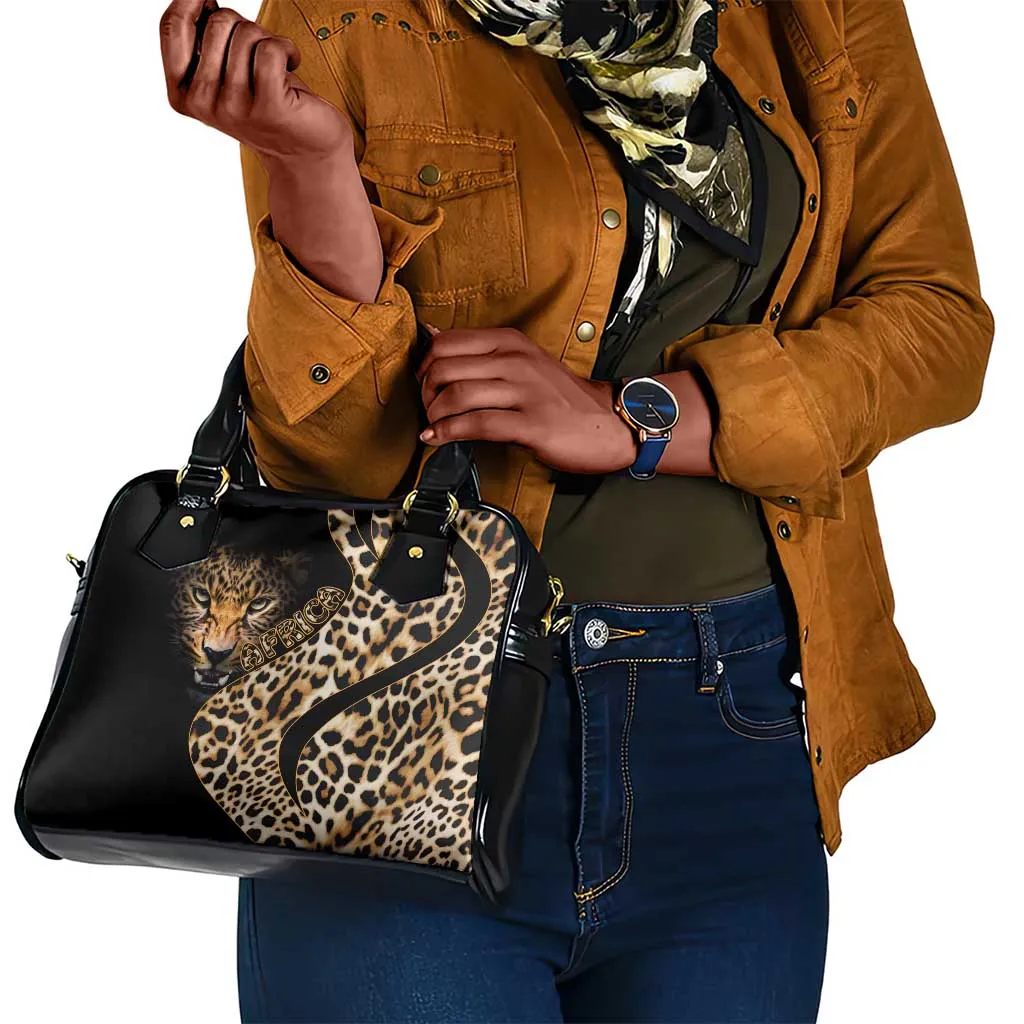 Afro Leopard Skin Pattern Shoulder Handbag Version 01 LT9