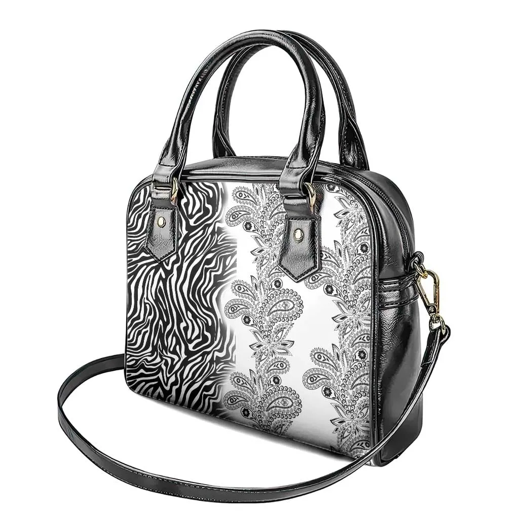 Afro Zebra Mix Paisley Tribal Pattern Shoulder Handbag LT9