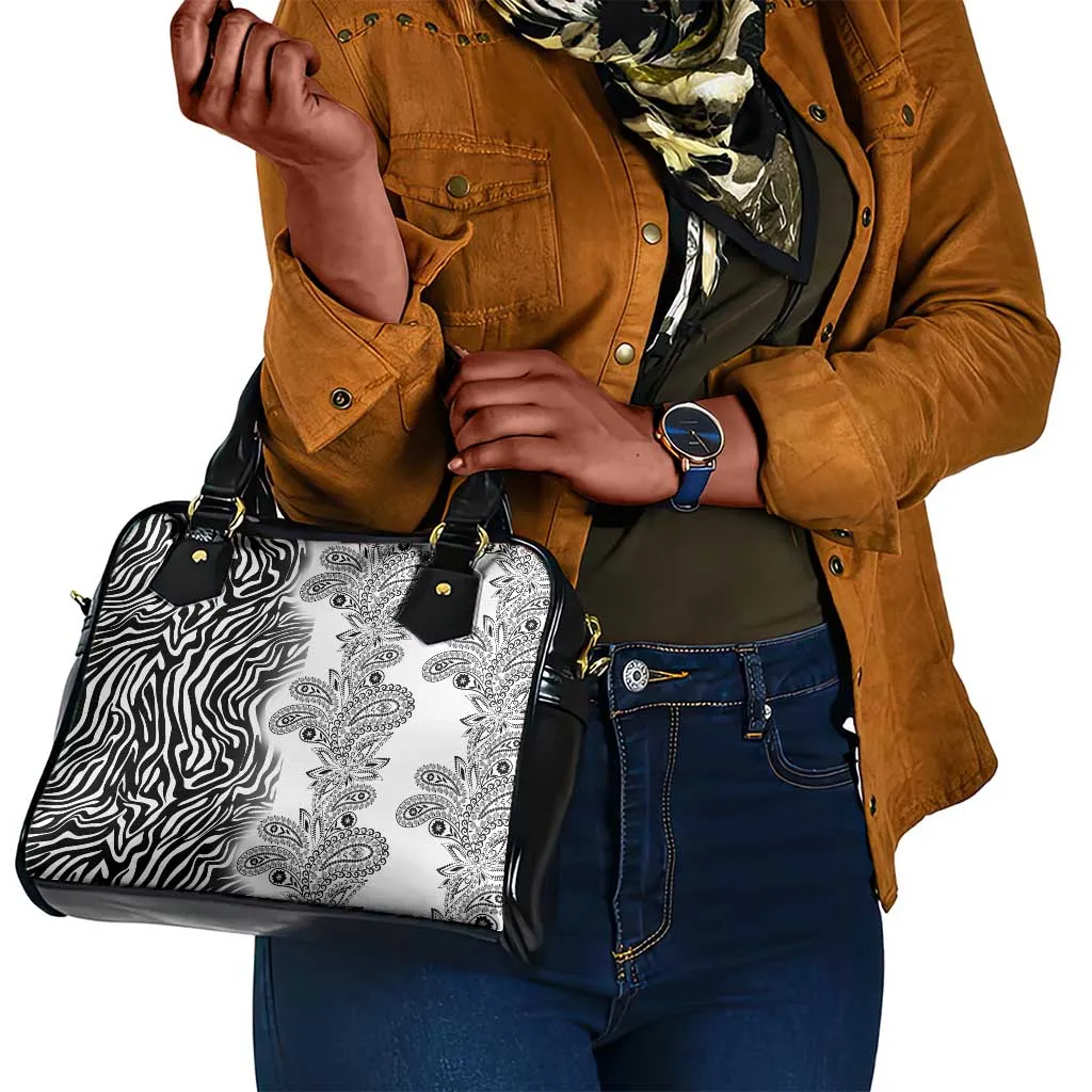 Afro Zebra Mix Paisley Tribal Pattern Shoulder Handbag LT9