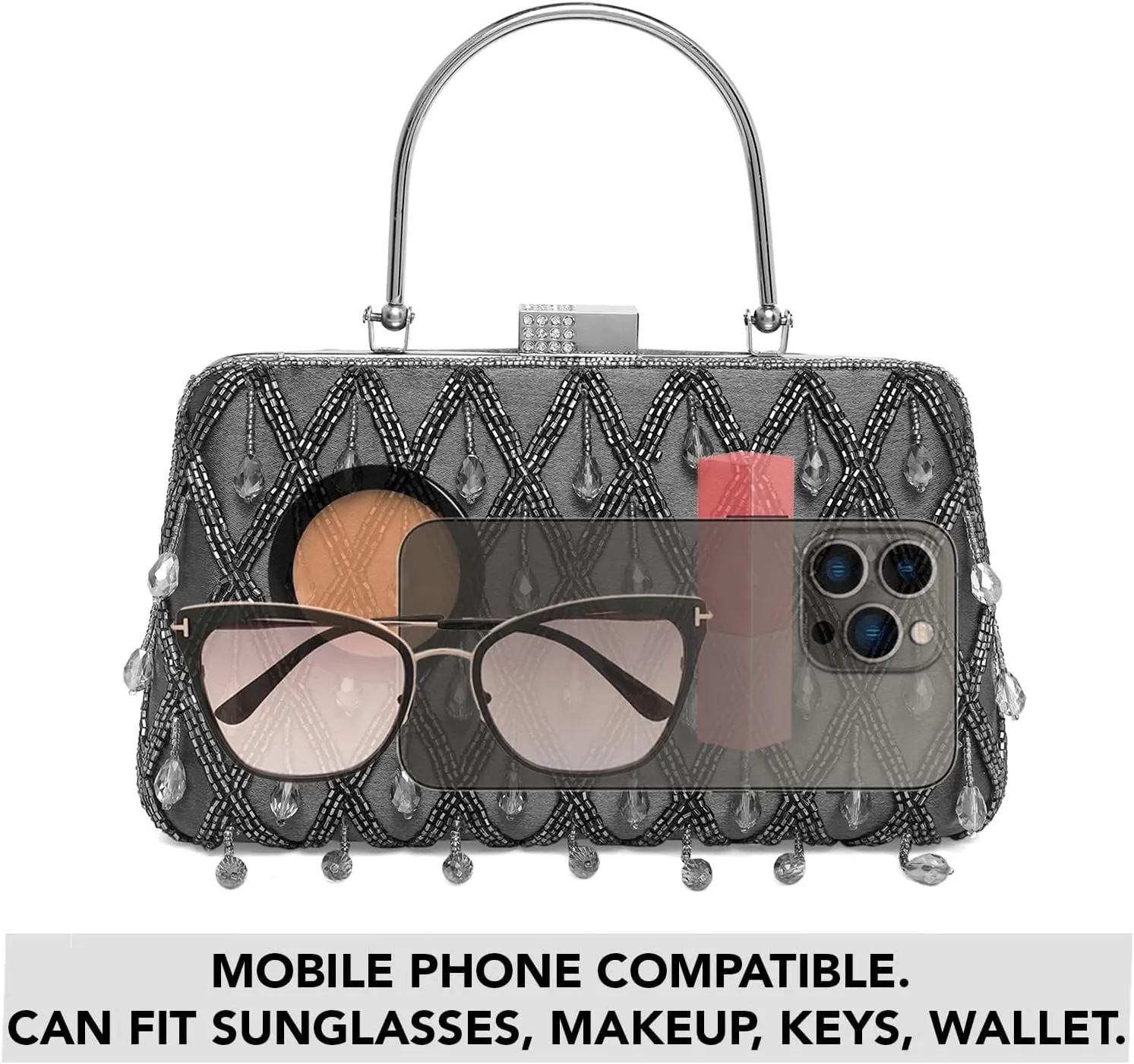 Aheli Clutch Purses Gift for Women Handmade Evening Sling Handbag Stylish Bridal Fashion Bag