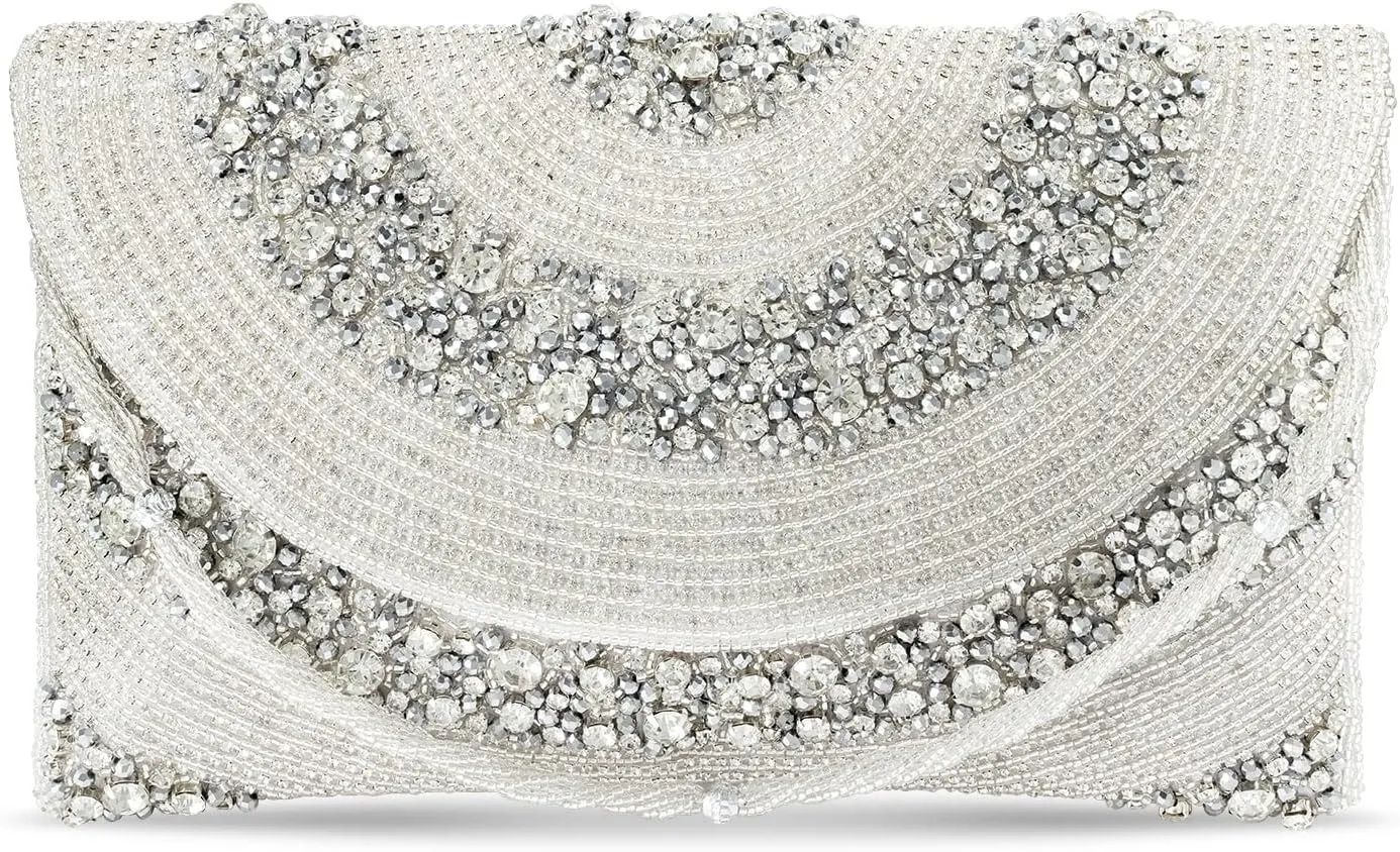 Aheli Clutch Purses Gift for Women Wedding Handmade Evening Handbags Party Bridal Clutch