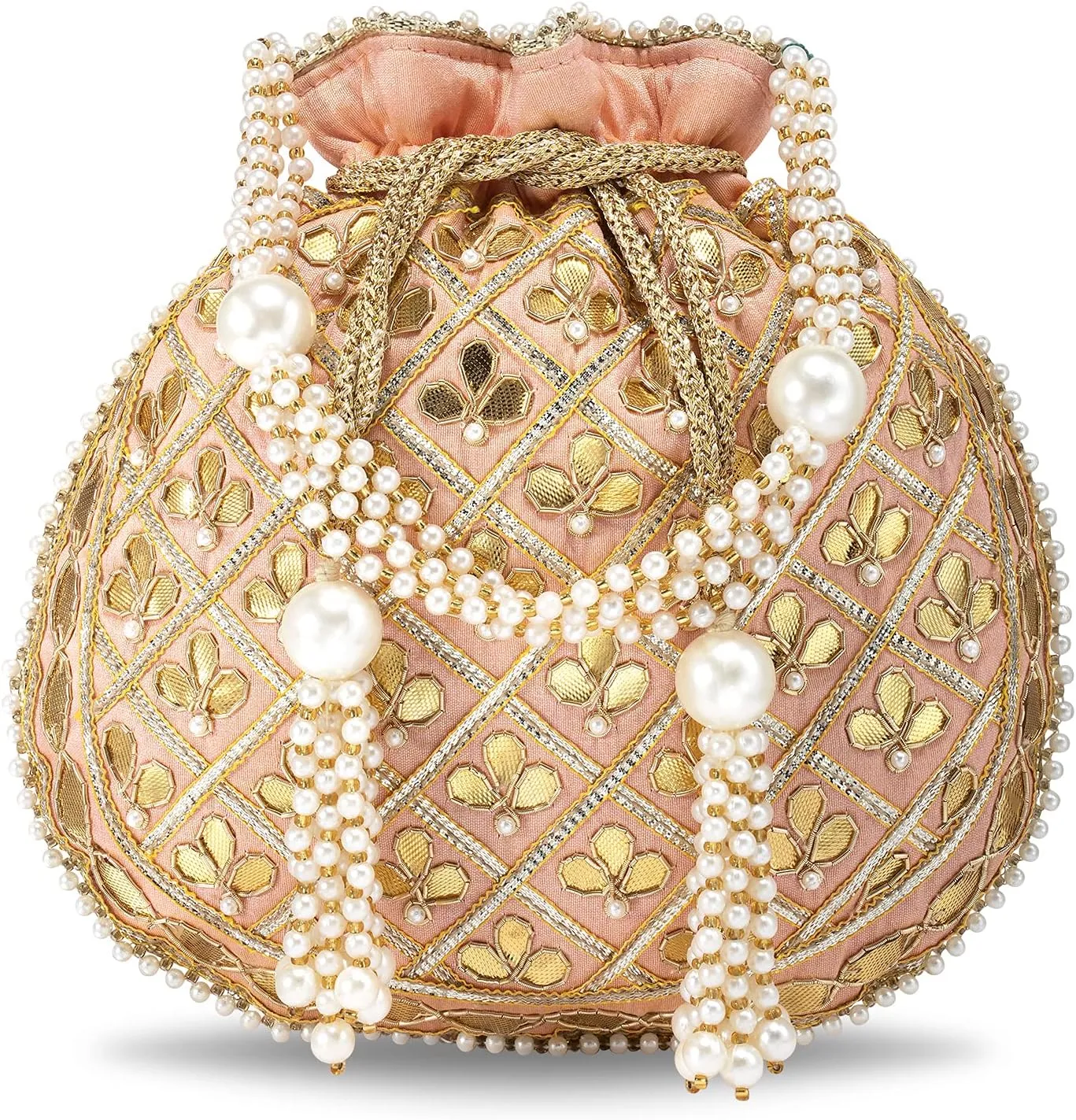 Aheli Embroidered Potli Bag Gift for Women Handmade Ethnic Purse Evening Handbags Stylish Bridal Fashion Clutch Bag