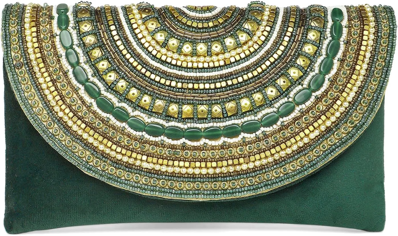 Aheli Indian Clutch Purses Gift for Women Wedding Handmade Evening Bridal Handbags Party
