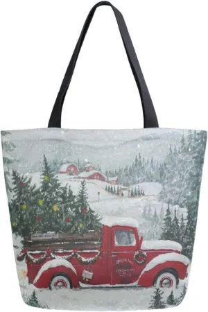 ALAZA Canvas Tote Bag Large Women Casual Shoulder Bag Handbag For Outdoors Holiday Weekender Travel