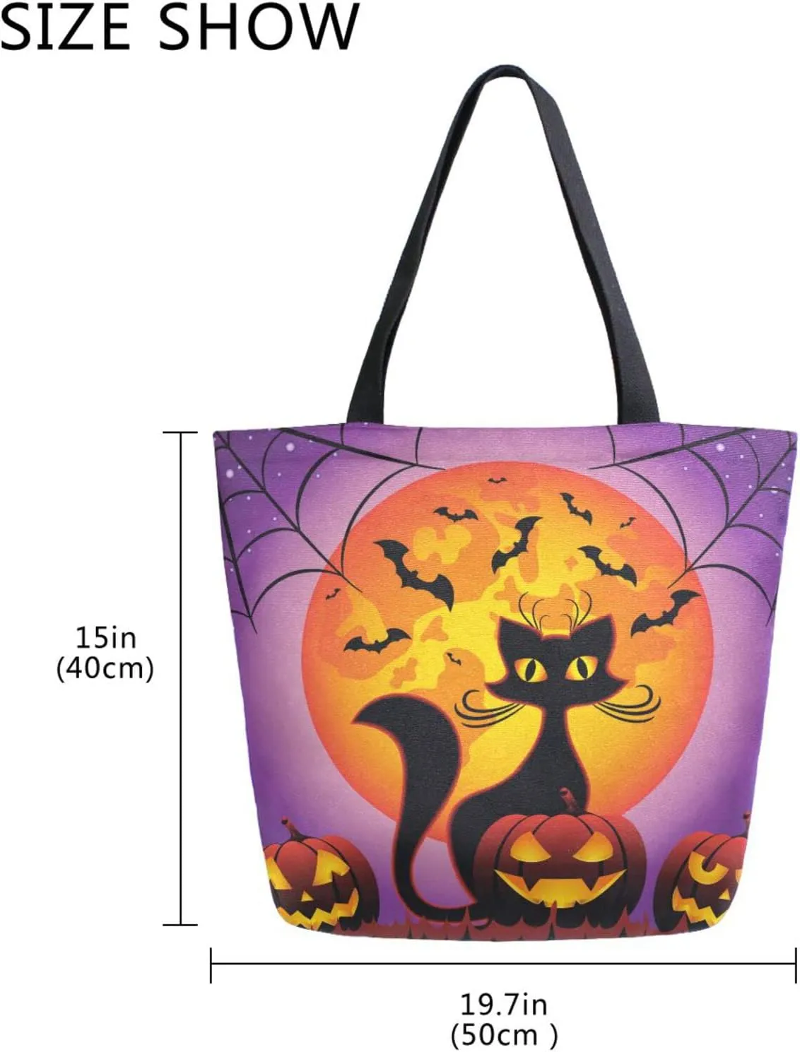 ALAZA Canvas Tote Bag Large Women Casual Shoulder Bag Handbag For Outdoors Holiday Weekender Travel